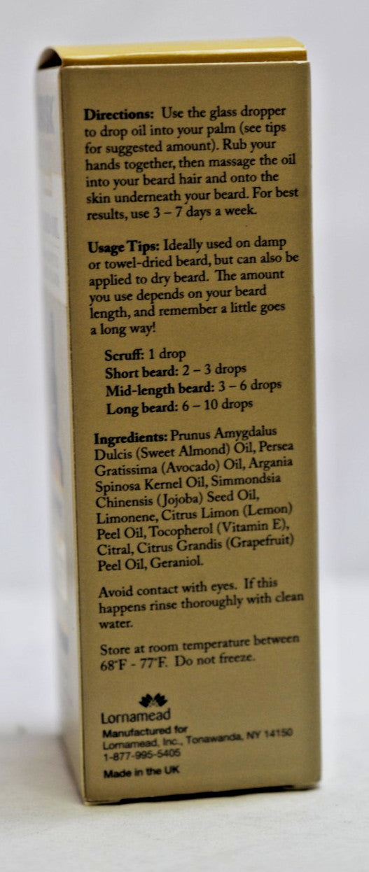 Citrus Beard Oil - 1.7 Oz Nourishing Beard Hydrating Oil for Men