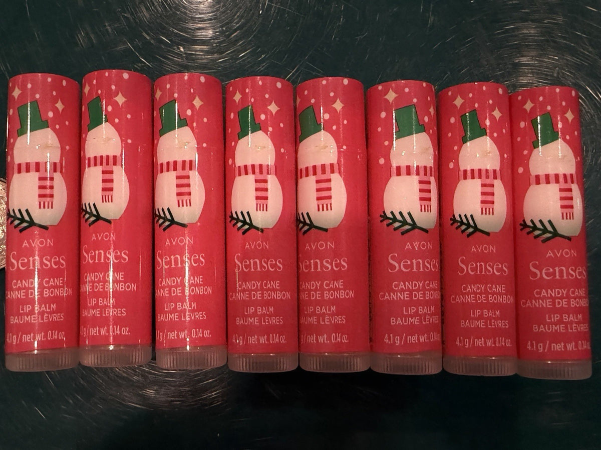 Candy Cane Lip Balm - Sealed, Hydrating Lip Treatment, 8+ Pieces