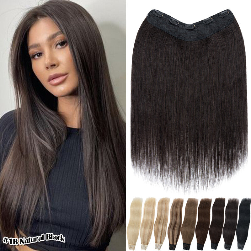 Long Thick Clip-In Hair Extensions - Russian Remy Human Hair, Straight, Full Head