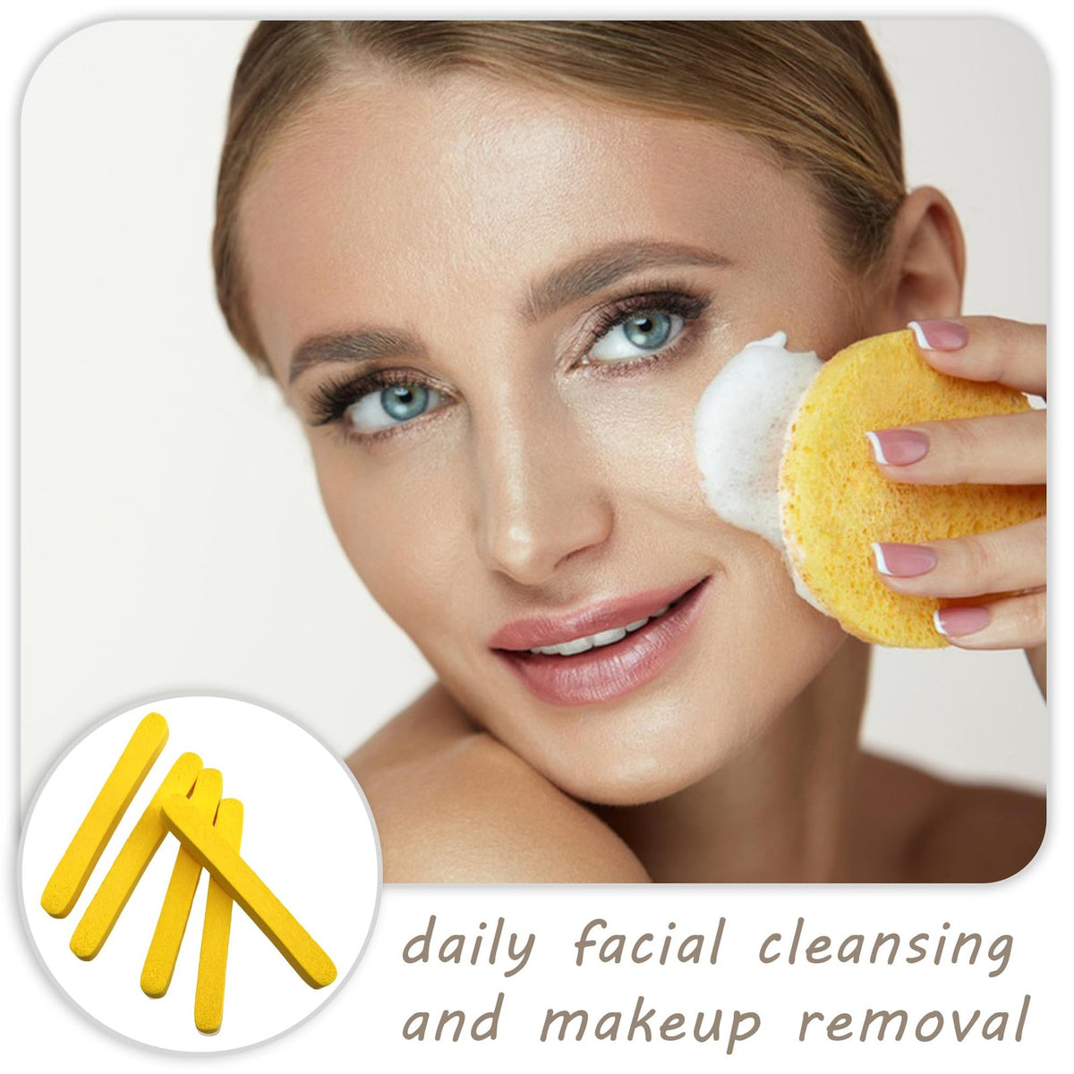 48-Pack Compressed Facial Sponges for Cleansing and Makeup Application - Multi-Color