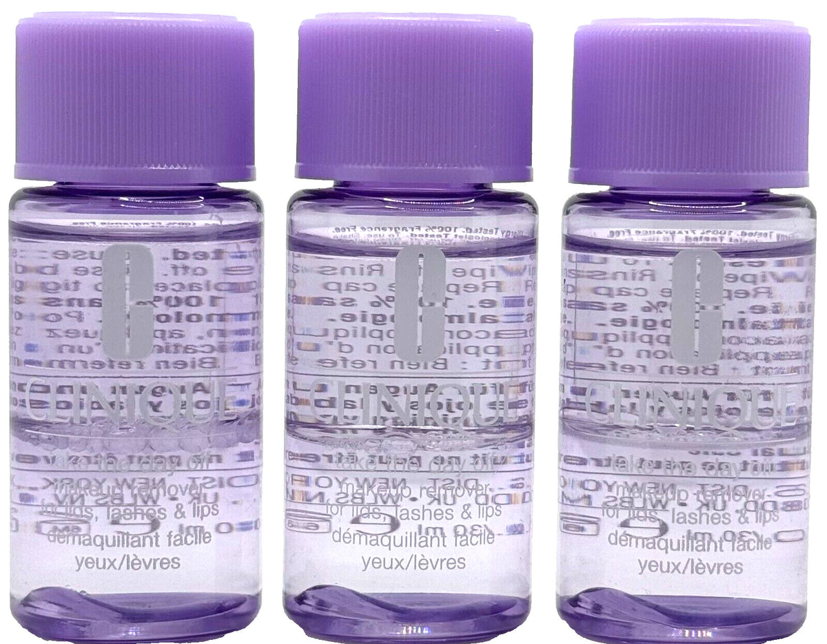 Clinique Take The Day Off Makeup Remover Set of 3 x 1.0 oz (30 ml) Travel Size