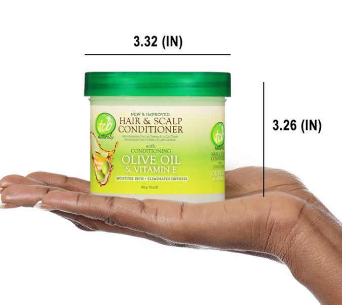 Natural Hair & Scalp Conditioner with Olive Oil & Vitamin E - 10oz