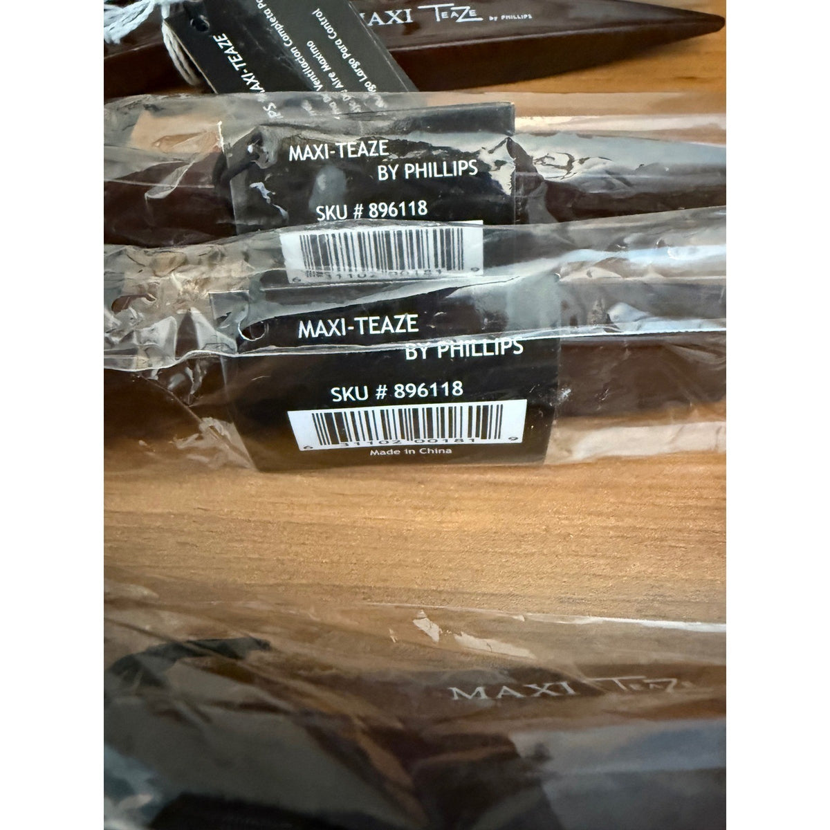 Hair Teasing Brush Set - Professional Volume and Texture Styling Tools - Brown, 5 Pieces