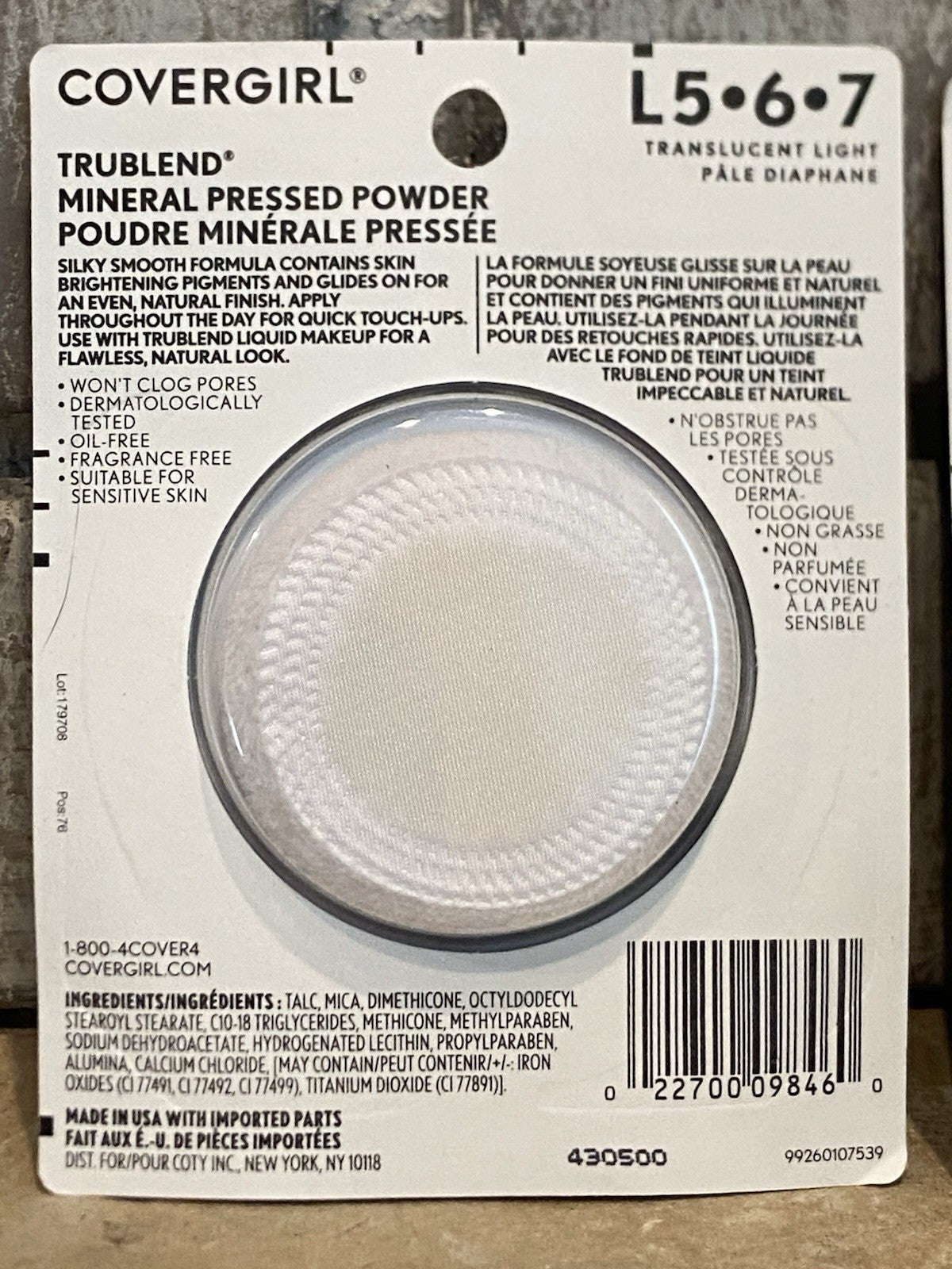 Covergirl TruBlend Mineral Pressed Powder Translucent Light - 2 Pack