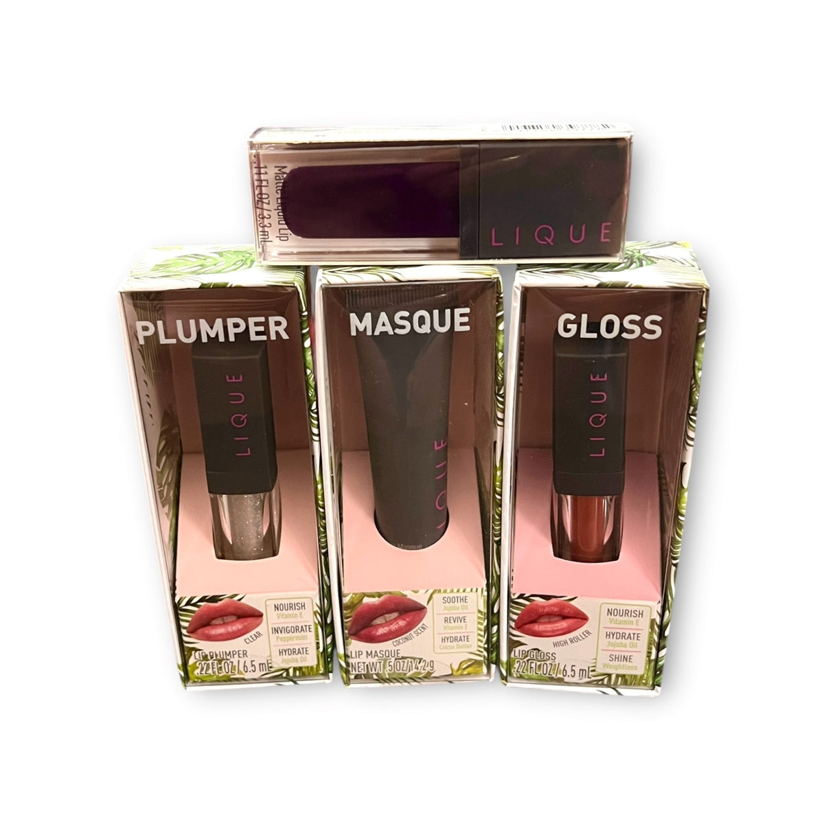 Lip Gloss Lip Plumper and Lip Mask Set - 4 Pcs