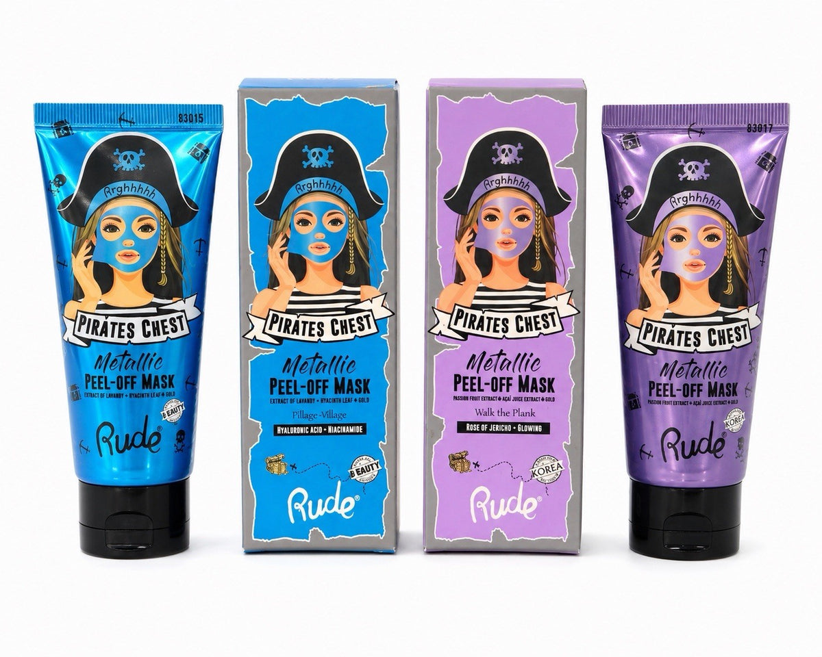 Metallic Peel-Off Face Mask 2 Pack - Purple & Blue 60ml