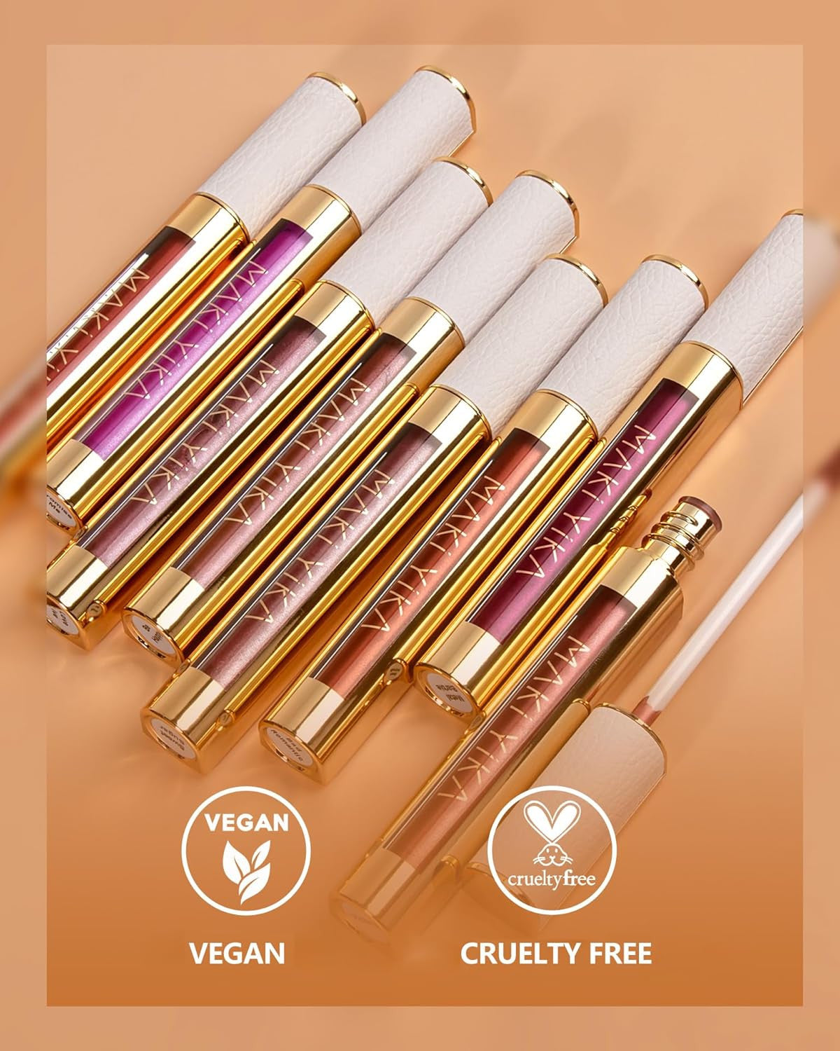 Lipstick for Women Red Metallic Lip Gloss Long Lasting No Smudge