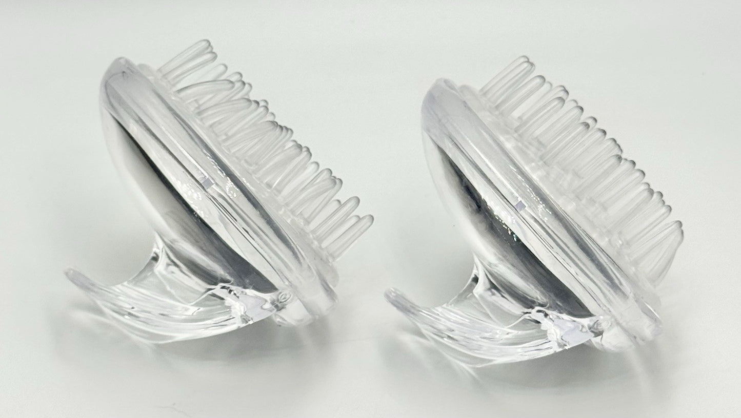 Hair Scalp Scrubber & Head Massager Brush Set - Stress Relief & Relaxation