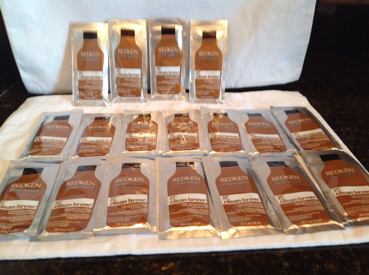 Redken For Men Clean Brew Shampoo Sample Pack - Travel & Gym Size