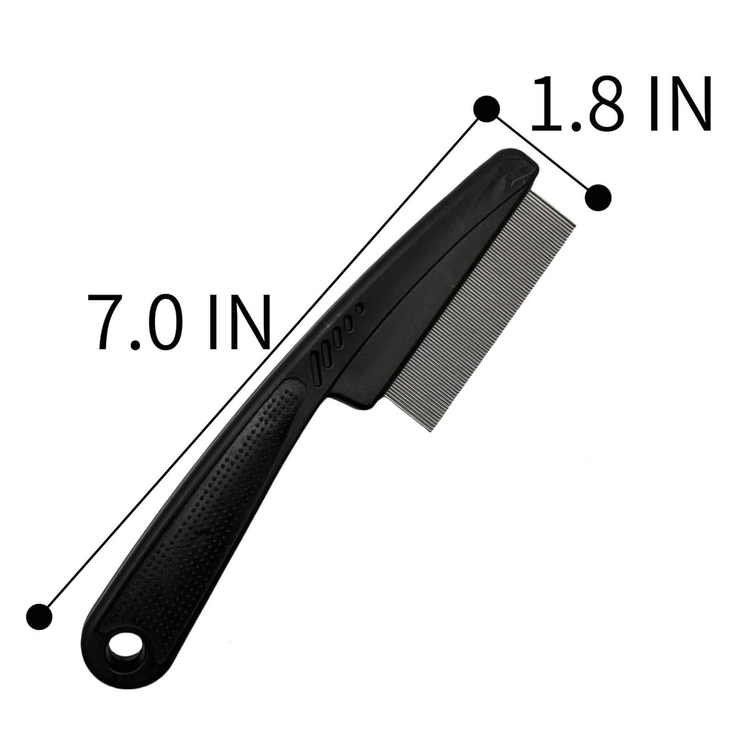 Stainless Steel Dandruff Comb for Scalp Hair Flake Removal - Fine Tooth, Portable, Anti-slip Grip