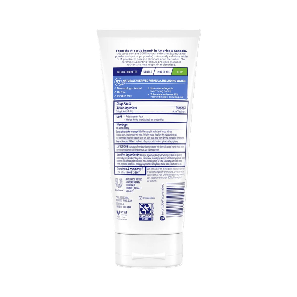 St. Ives Facial Scrub BHA Exfoliant Apricot Oil Free Salicylic Acid