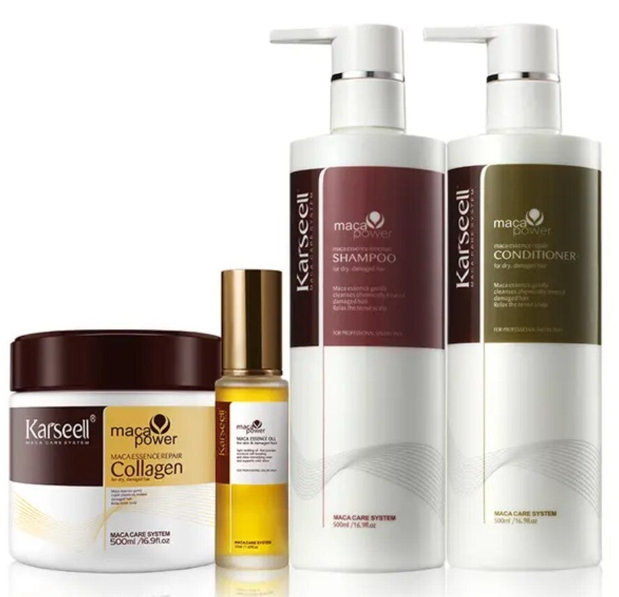 Dry Damaged Hair Repair Kit with Shampoo, Conditioner, Mask & Argan Oil
