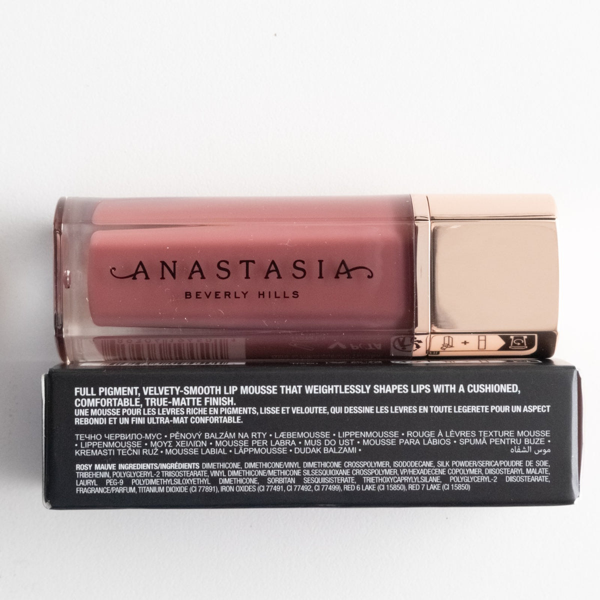 Lip Velvet Rosy Mauve Matte Lipstick - Lightweight Full Pigment, Long-Lasting