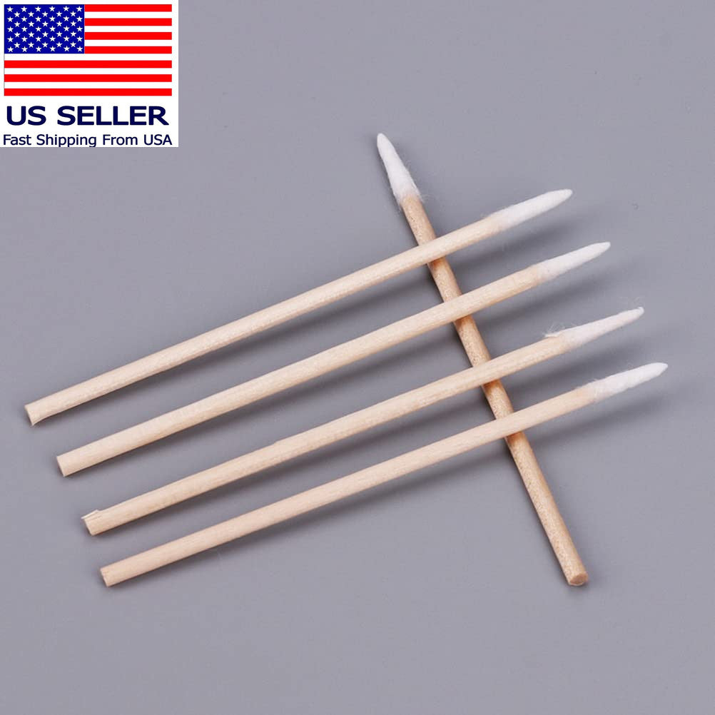 200 Pack Pointed Cotton Swabs 4 Inch Microblading & Makeup Applicators