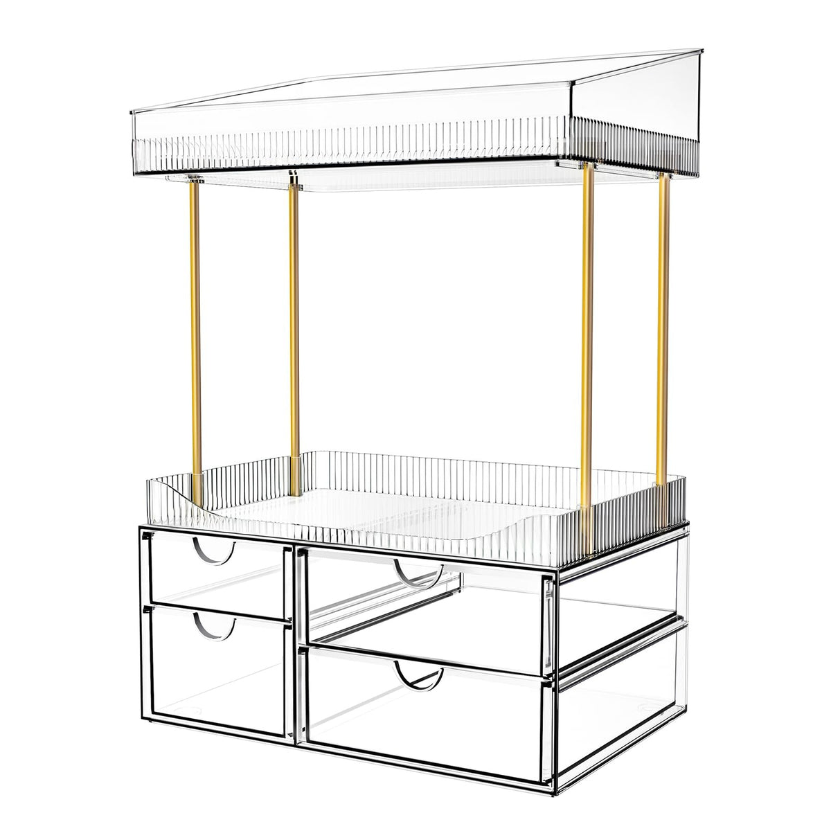 4-Drawer Makeup Organizer with 4 Tiers, Cosmetic Storage for Bathroom & Vanity