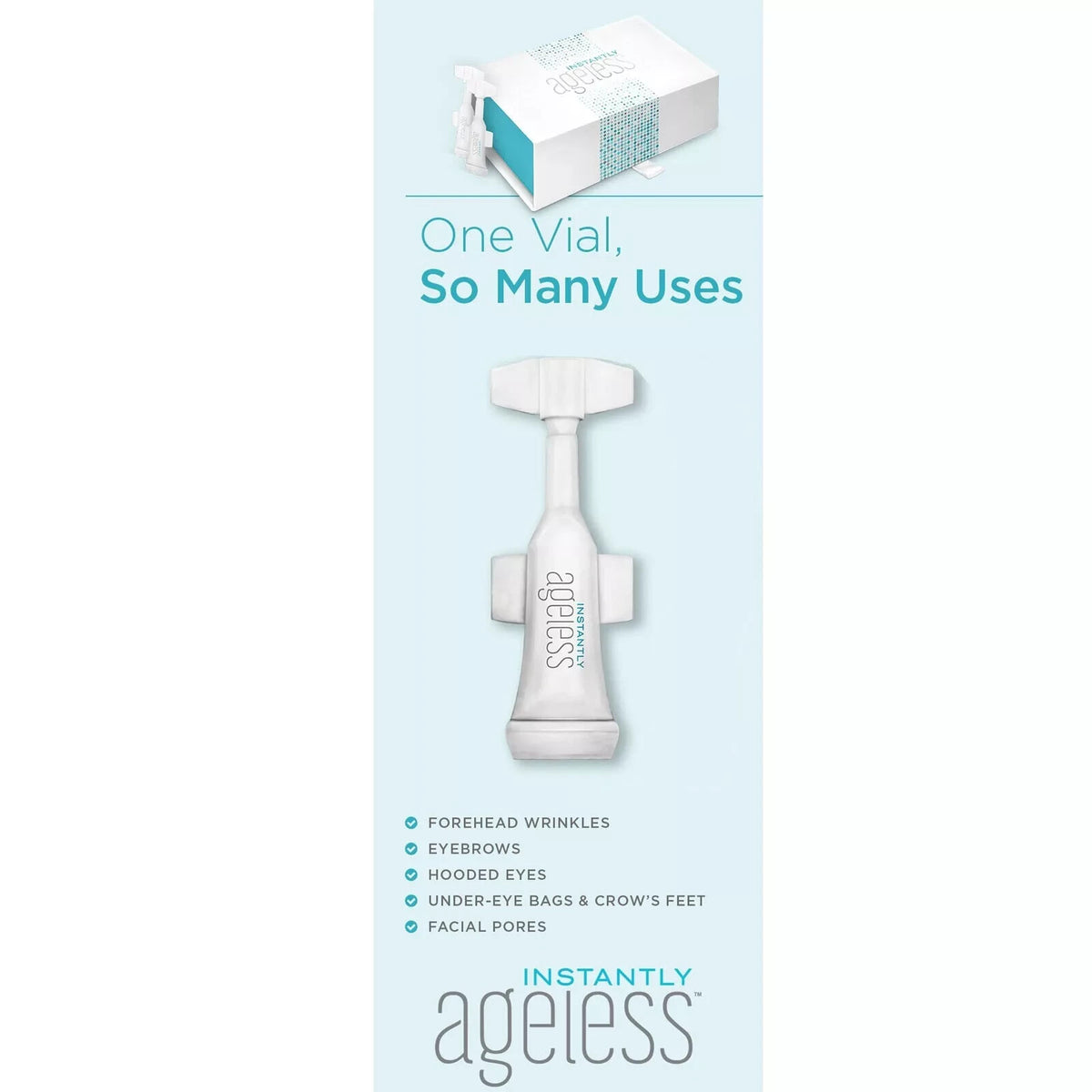 Instant Wrinkle & Fine Line Remover Vials - 20 Pack, Anti-Aging Skin Care