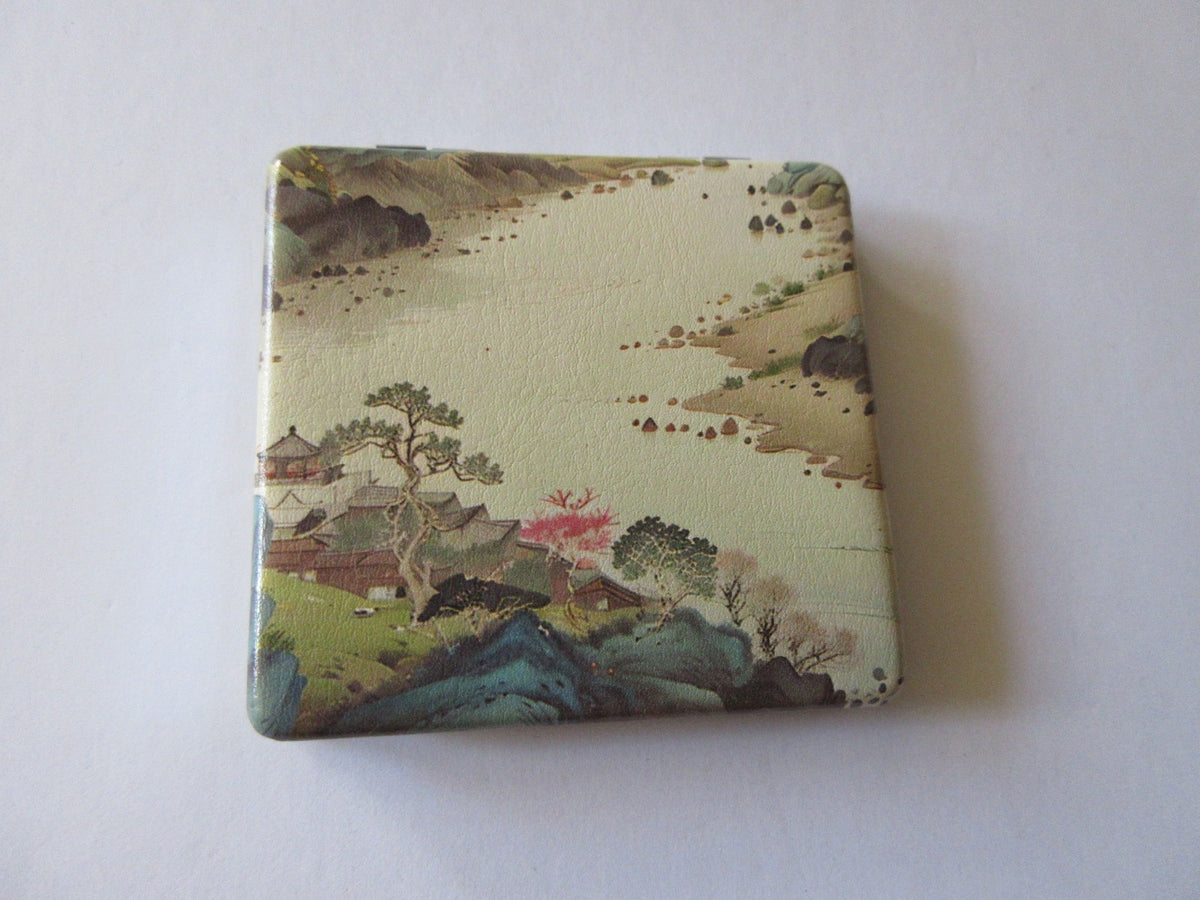 Double-Sided Travel Compact Mirror for Purse - Japanese Inspired