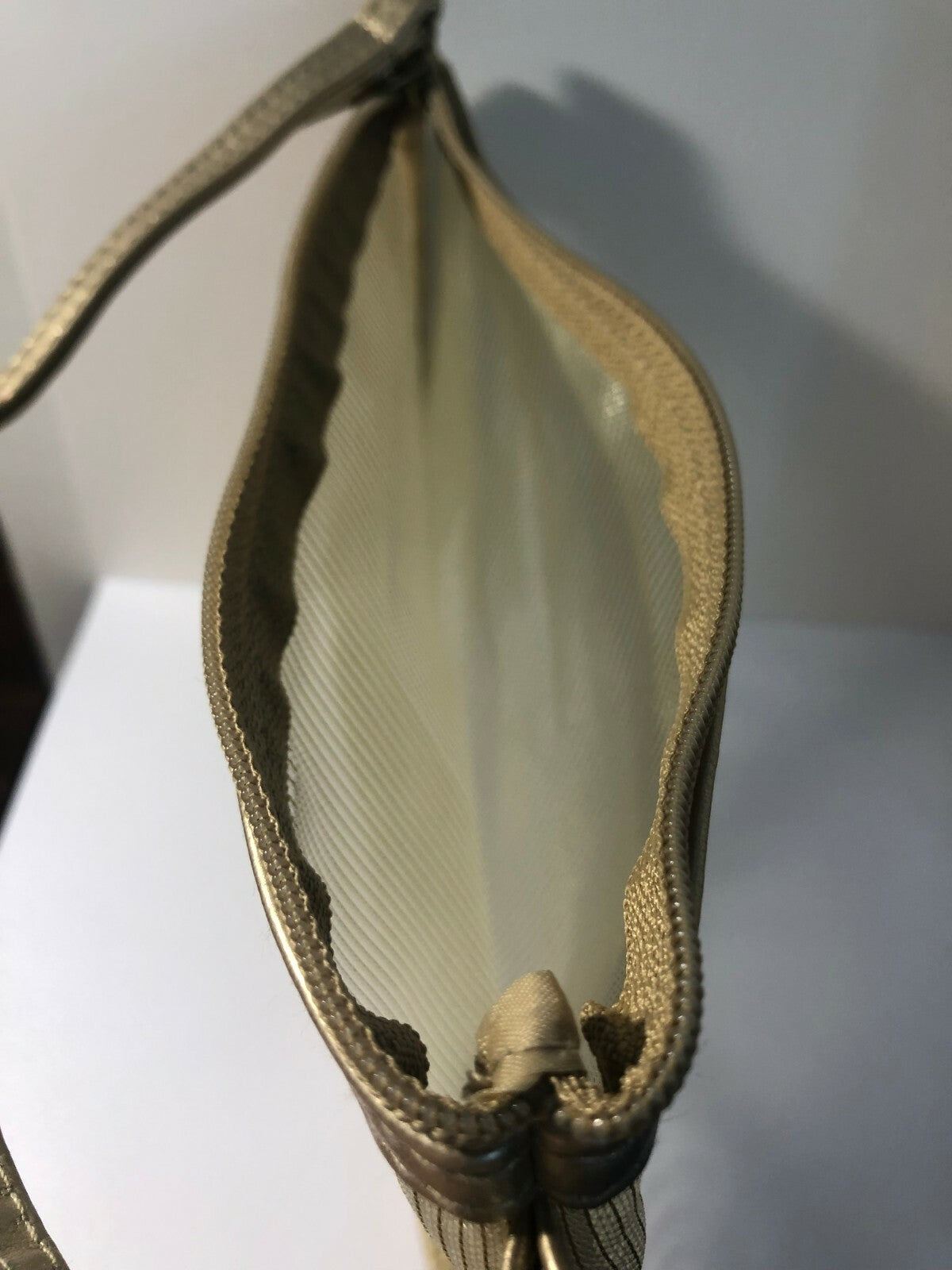 Cosmetic Makeup Bag with Gold Network Design - Travel & Storage