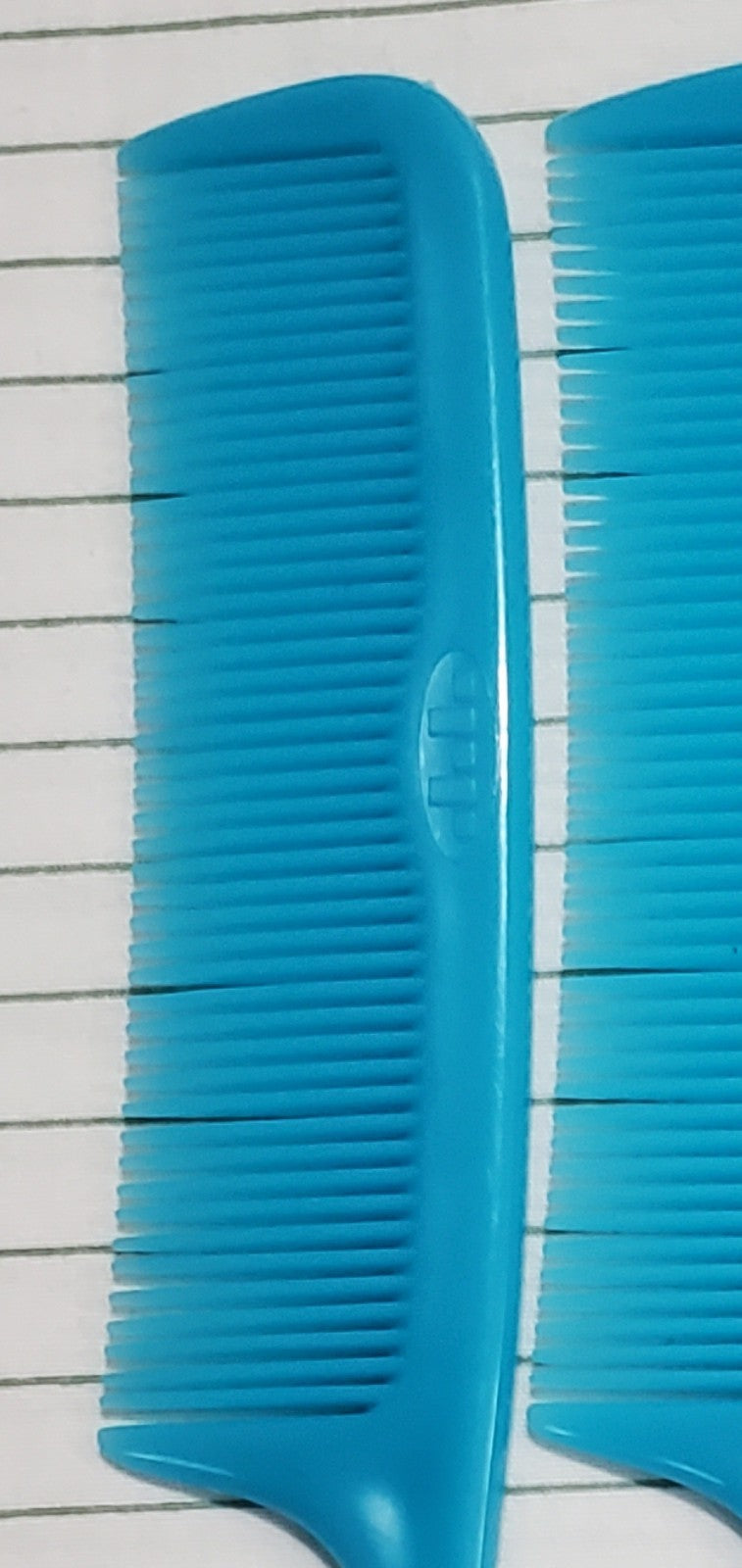 Vintage Blue Tip Top Unbreakable Hair Combs Set of 4 - 8 Inch Rat Tail Styling Tool