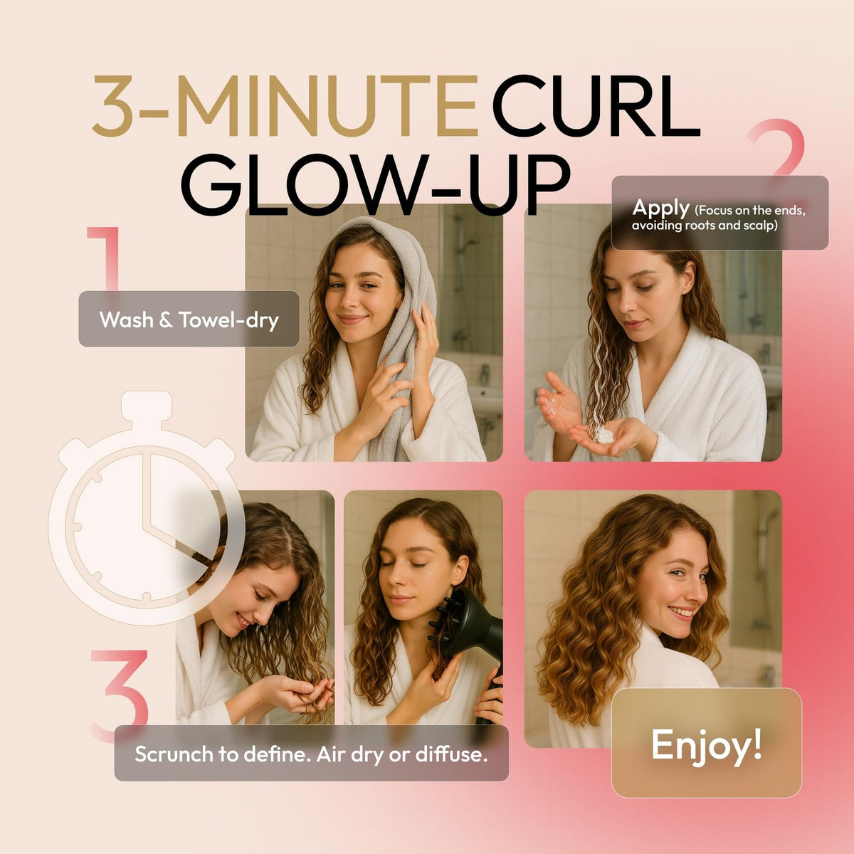 Curl Cream for Curly Hair Anti-Frizz Leave-In Styling Moisturizer 6.8 Fl Oz