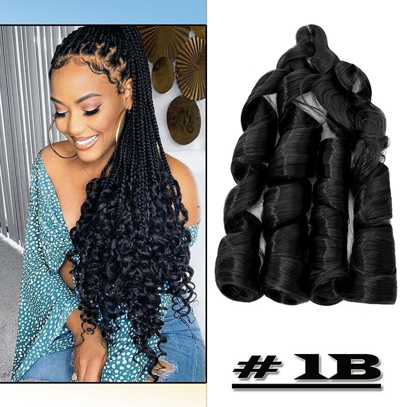 Curly Braiding Hair 24" Wave French Curls Synthetic Extensions