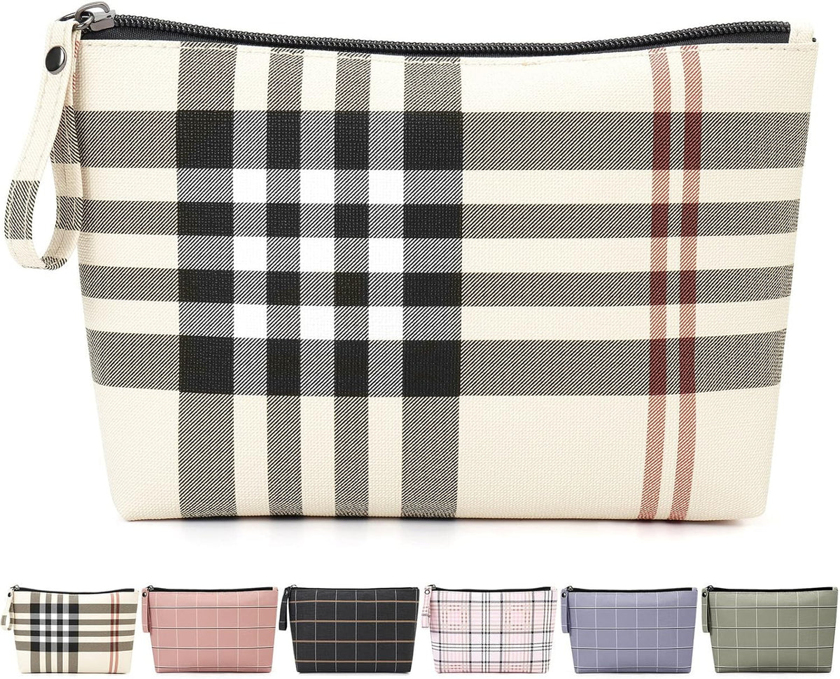 Small Makeup Bag for Travel and Purse - PU Leather Cosmetic Organizer