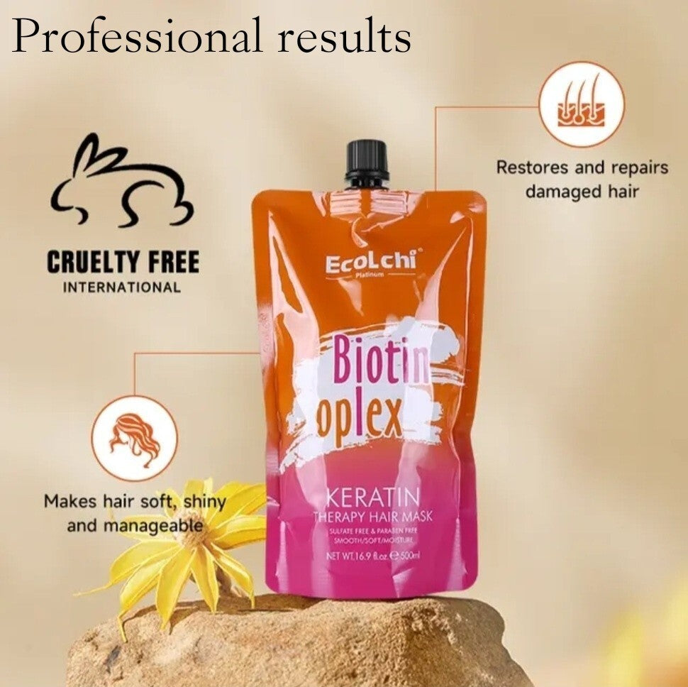 Biotin Keratin Hair Mask Deep Conditioning Repair for Stronger, Shiny Hair