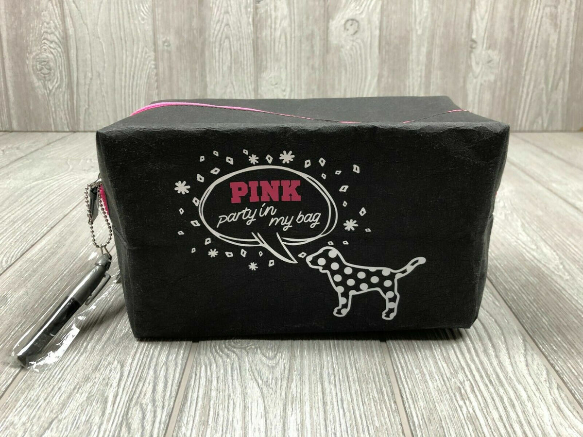 Pink Party In My Bag Makeup Bag - Black Cosmetic Travel Organizer