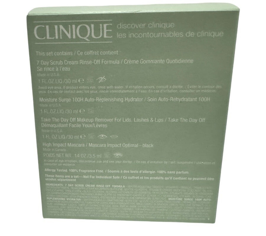 Clinique 4-Piece Skincare & Makeup Set with Mascara & Remover
