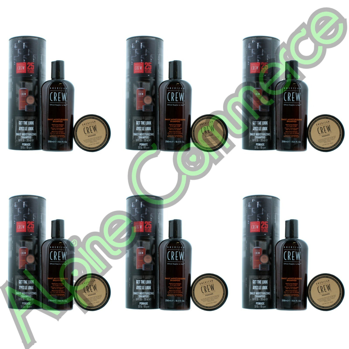 *6-Kits* American Crew Daily Moisturizing Shampoo 8.4 Oz & Pomade 3