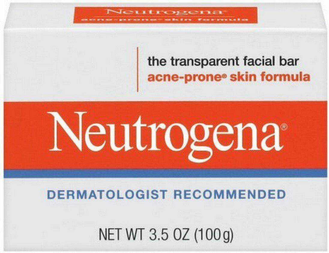 Neutrogena Acne Face Cleansing Bar Soap 3.5 oz Pack of 6 – Gentle, Hypoallergenic