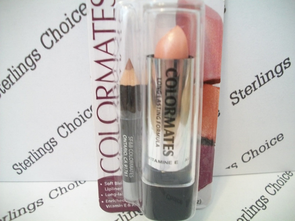 Long-Lasting Lipstick & Lip Liner Set Coral Splash - Enriched with Vitamin E & Aloe