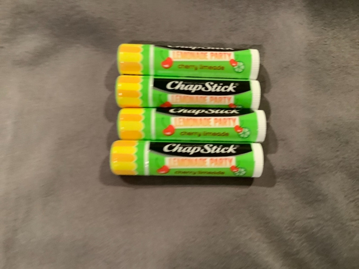 Lip Balm Set - Lemonade Party Cherry Limeade Flavors, 4 Tubes 0.15 Oz