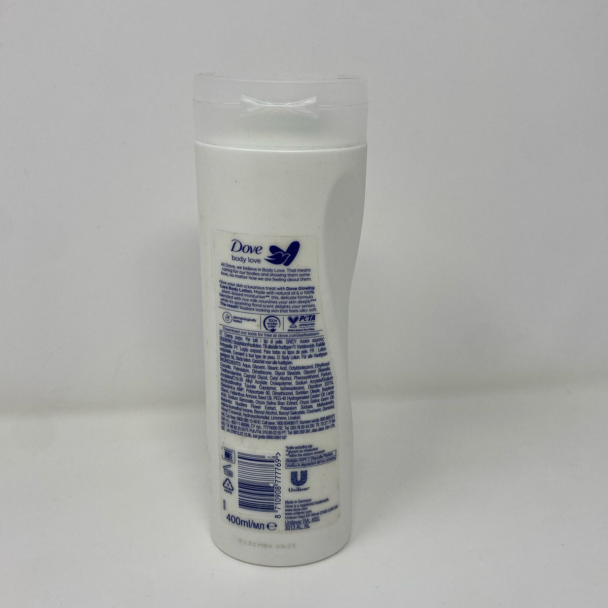 Dove Glowing Care Body Lotion 400ml - Lotus & Rice Milk