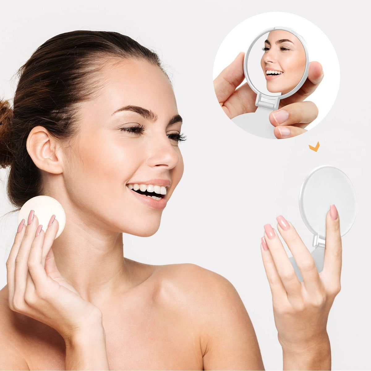 36 Pack Portable Round Makeup Mirrors - Compact Folding Travel Mirrors for Women