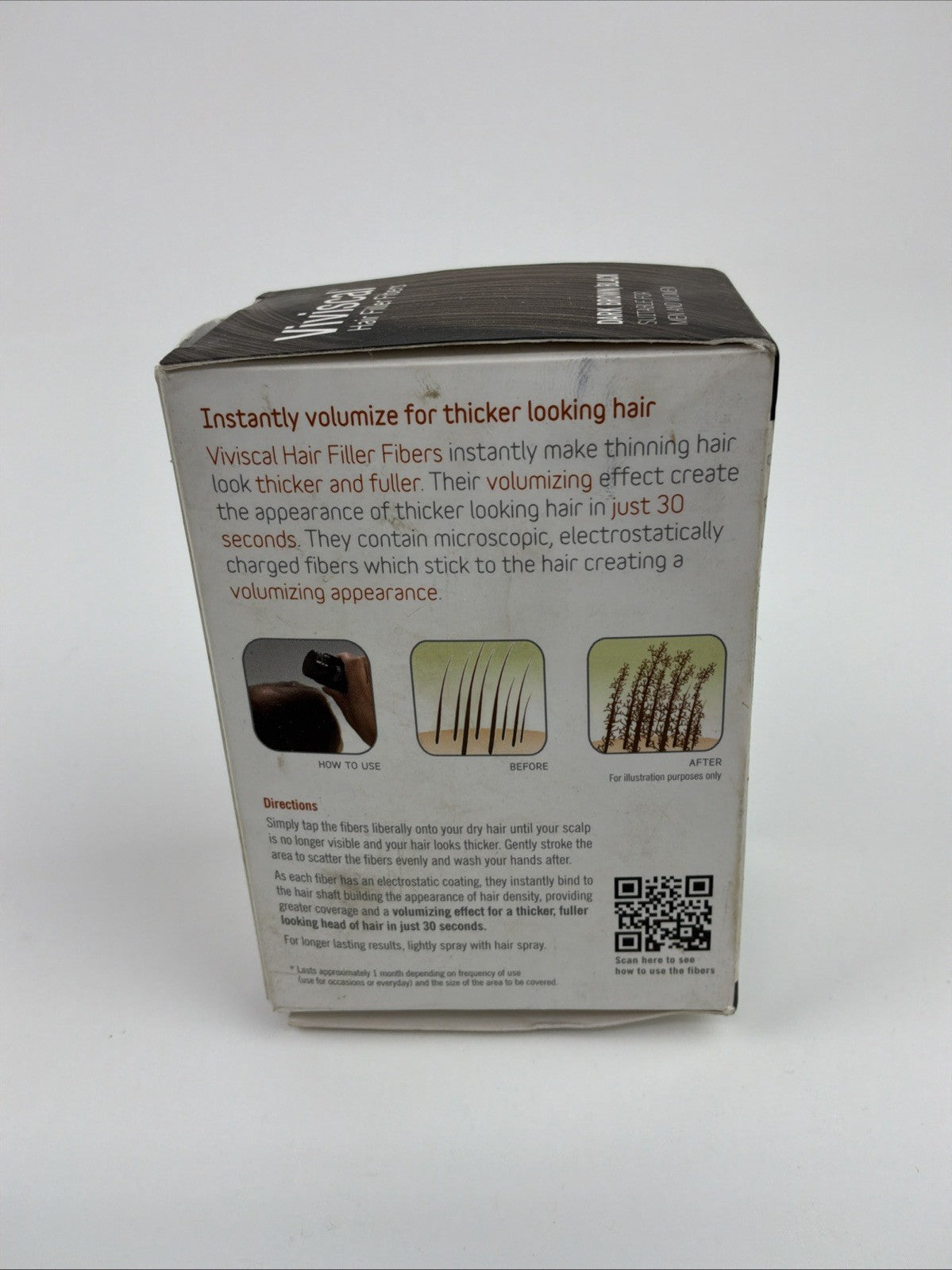 Viviscal Hair Filler Fibers Dark Brown for Men & Women 0.53oz