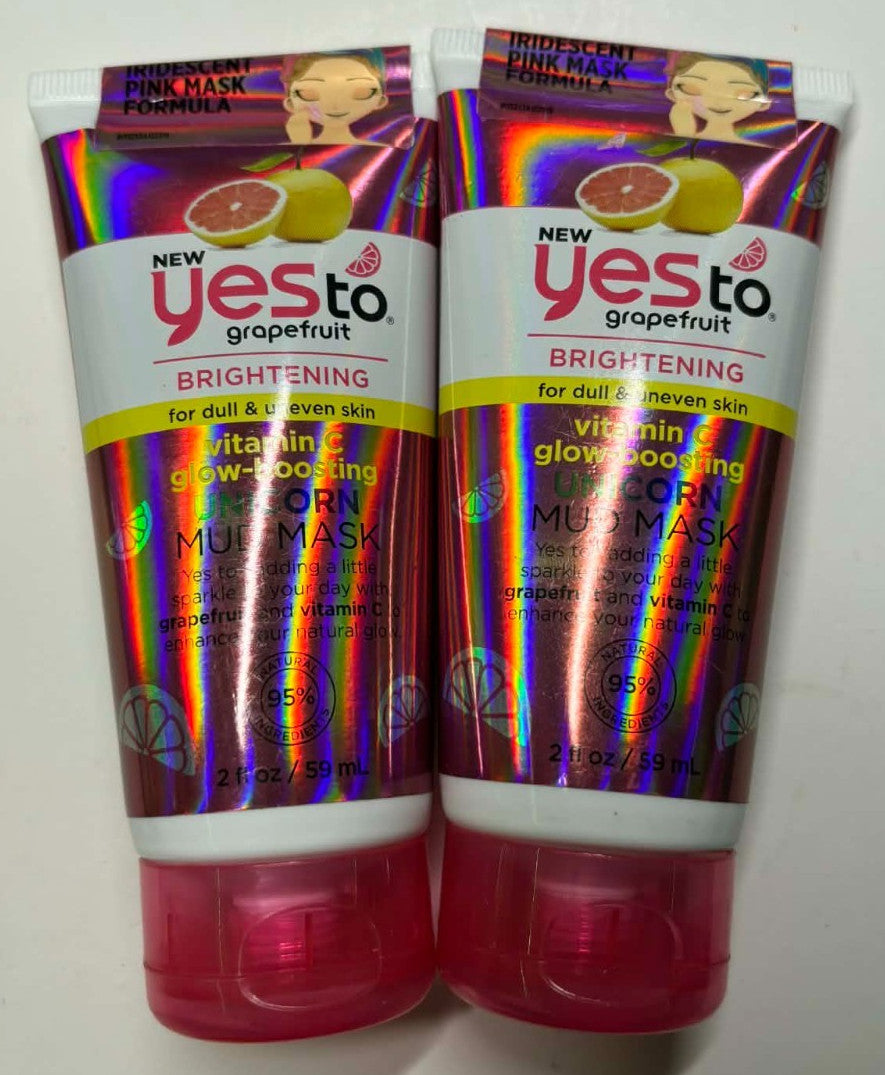 Yes To Grapefruit Brightening Mud Mask, 2 oz (Pack of 2)