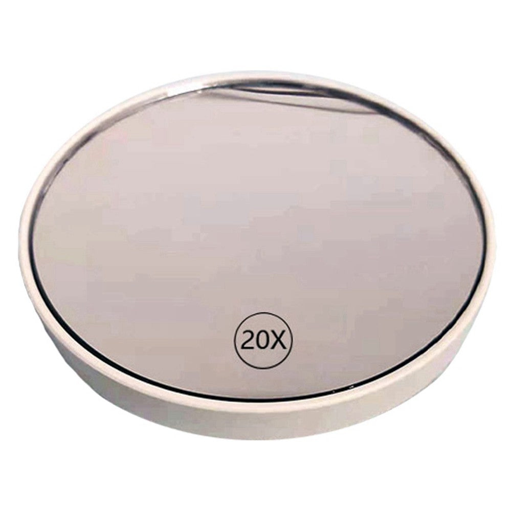 20x Magnifying Makeup Mirror with Handle - Vanity Travel Compact White