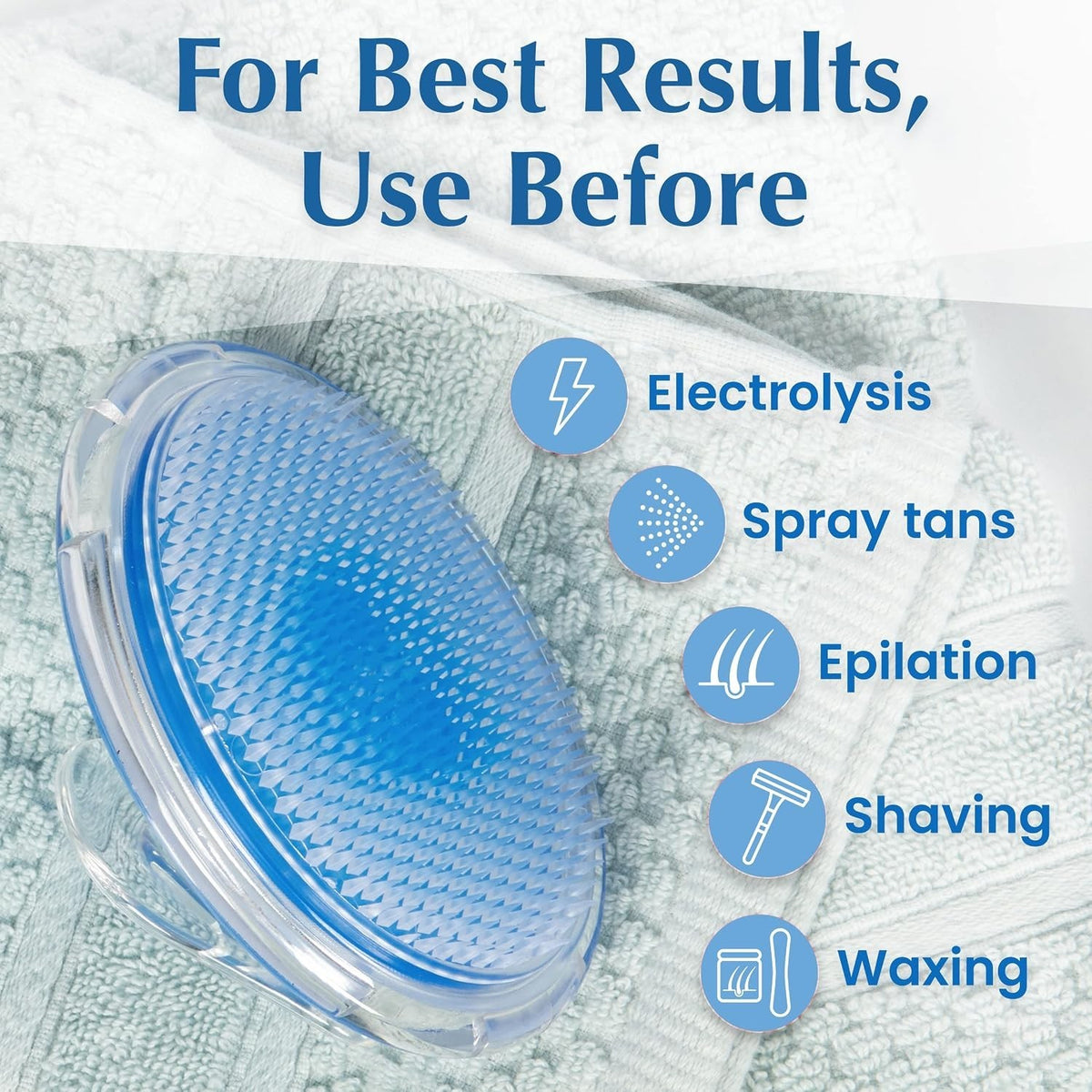 Dual-Function Silicone Exfoliator Brush for Razor Bumps & Ingrown Hair Relief