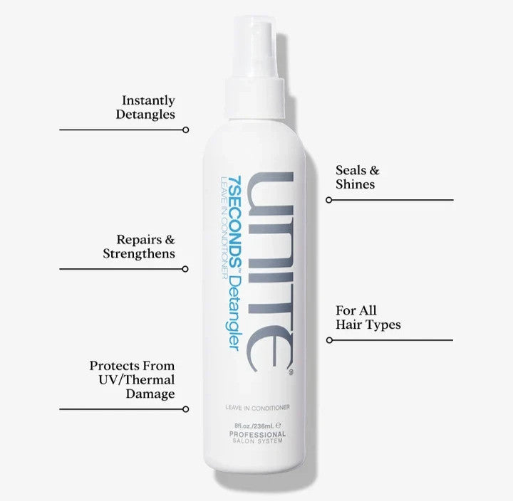 Unite 7 Seconds Shampoo & Conditioner Set with Leave-In Detangler - Hydrating Hair Care Gift Box