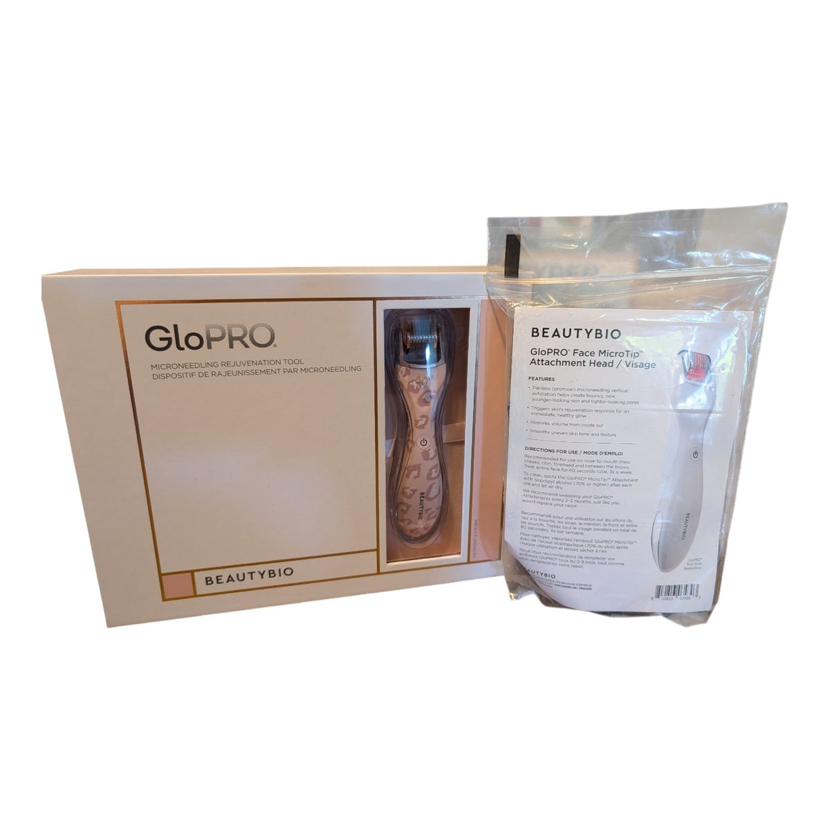Microneedling Face Regeneration Tool with Leopard Print + Extra MicroTip - Skin Firming & Exfoliation