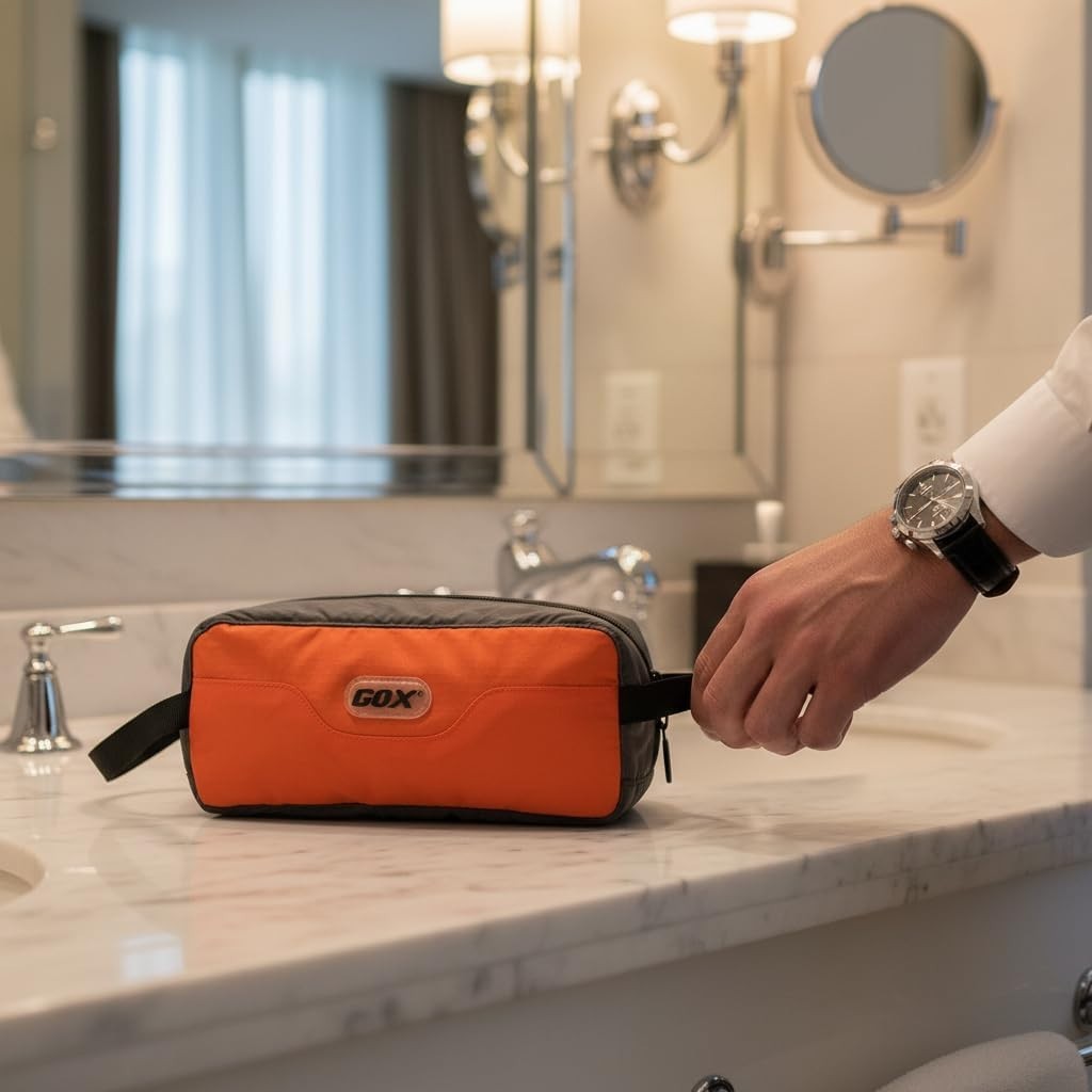 Water-Resistant Travel Organizer Bag for Toiletries - 7.9 Inches
