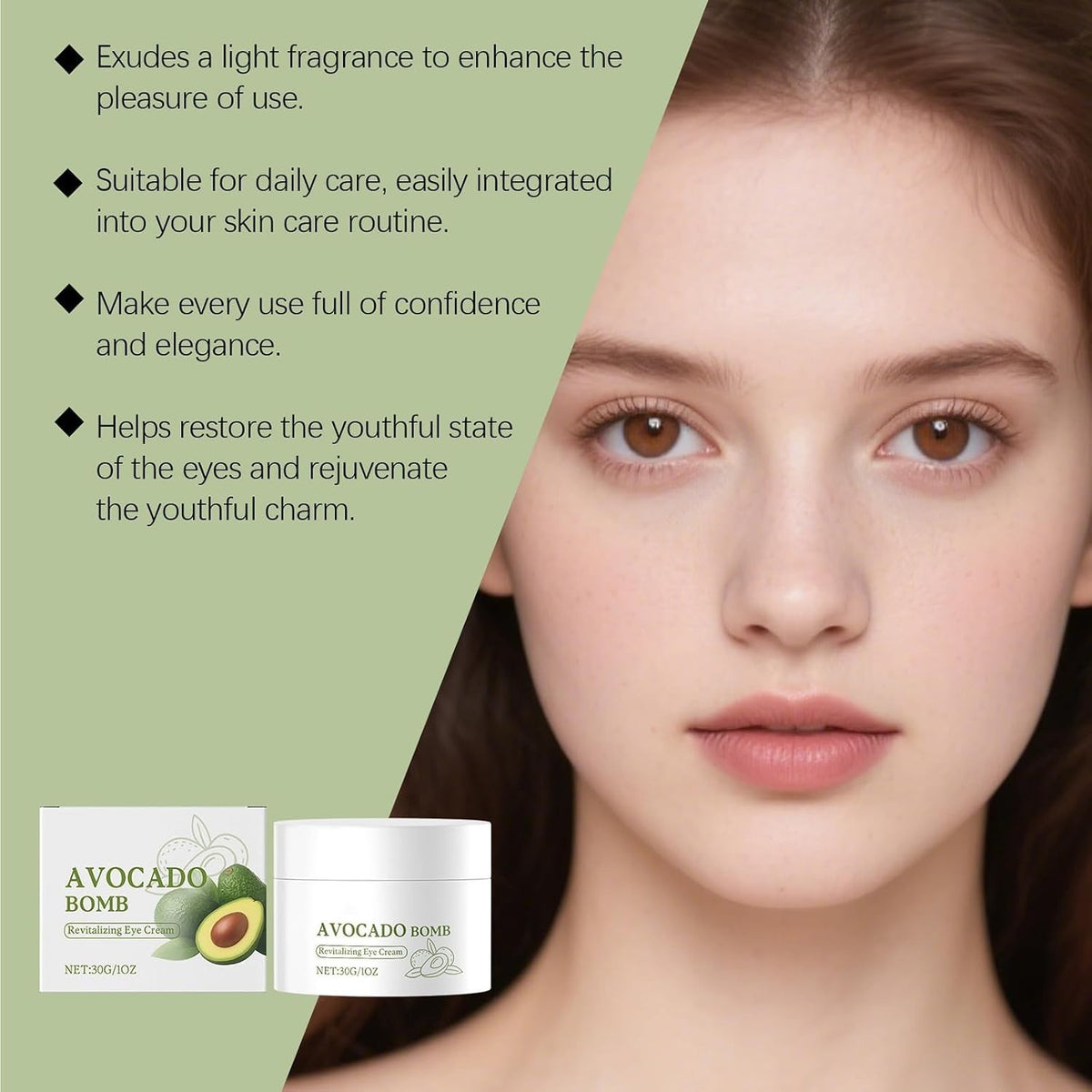 Avocado Eye Cream for Fine Lines Puffiness and Firming - 30g