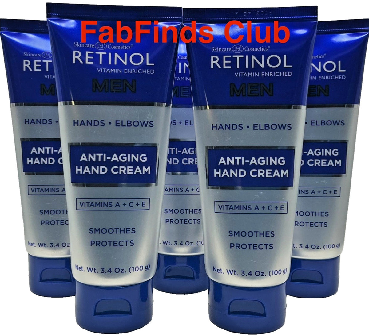 Retinol Hand & Elbow Cream for Men - Anti-Aging Moisturizer 5 Pack