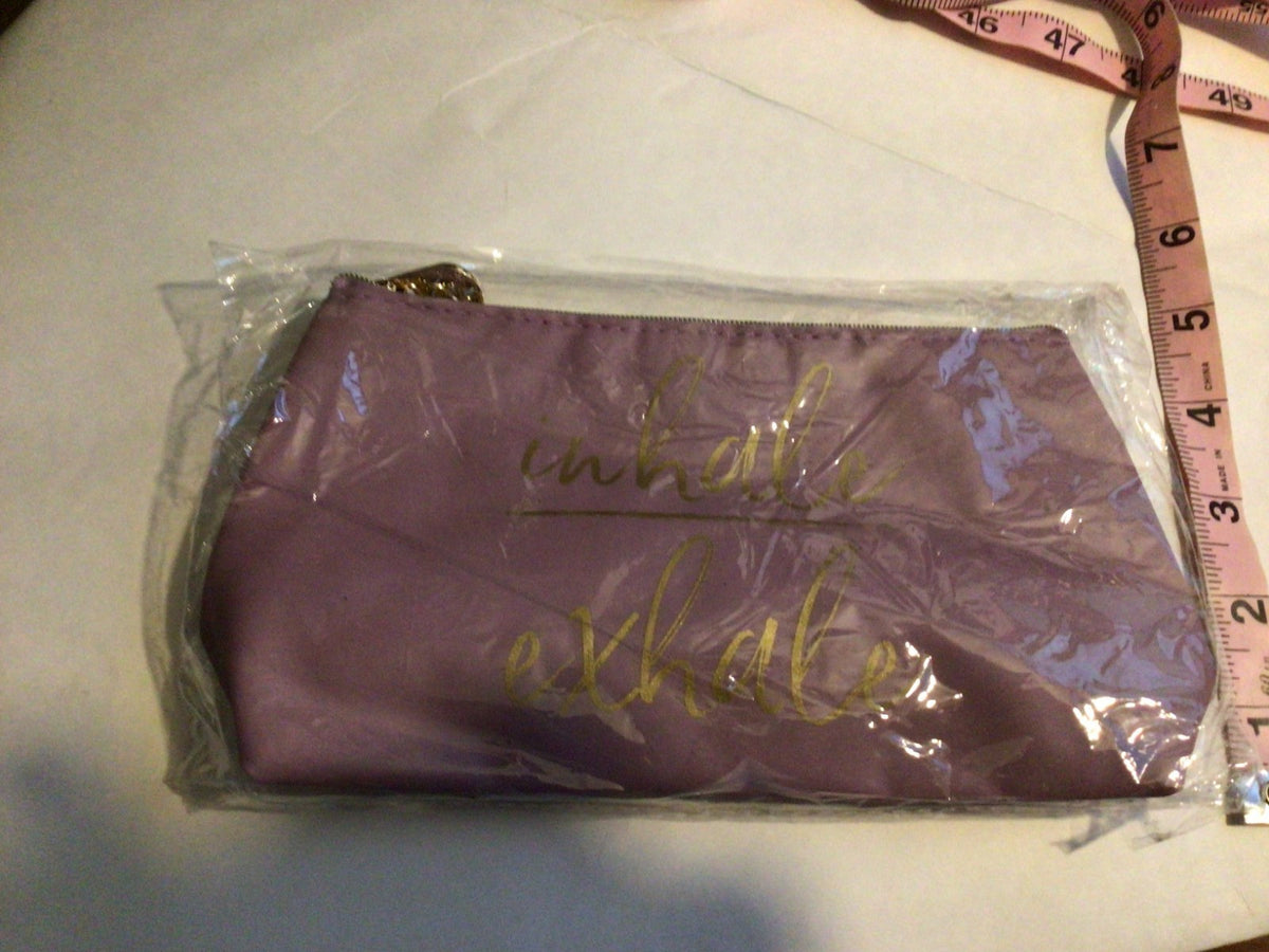 Essential Oil Travel Bag - Lavender and Gold Inhale Exhale Organizer