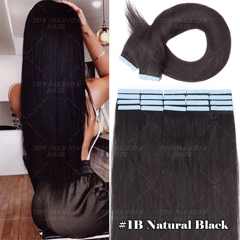 Remy Human Hair Tape-In Extensions 18-22 Inches - Thick & Natural Look