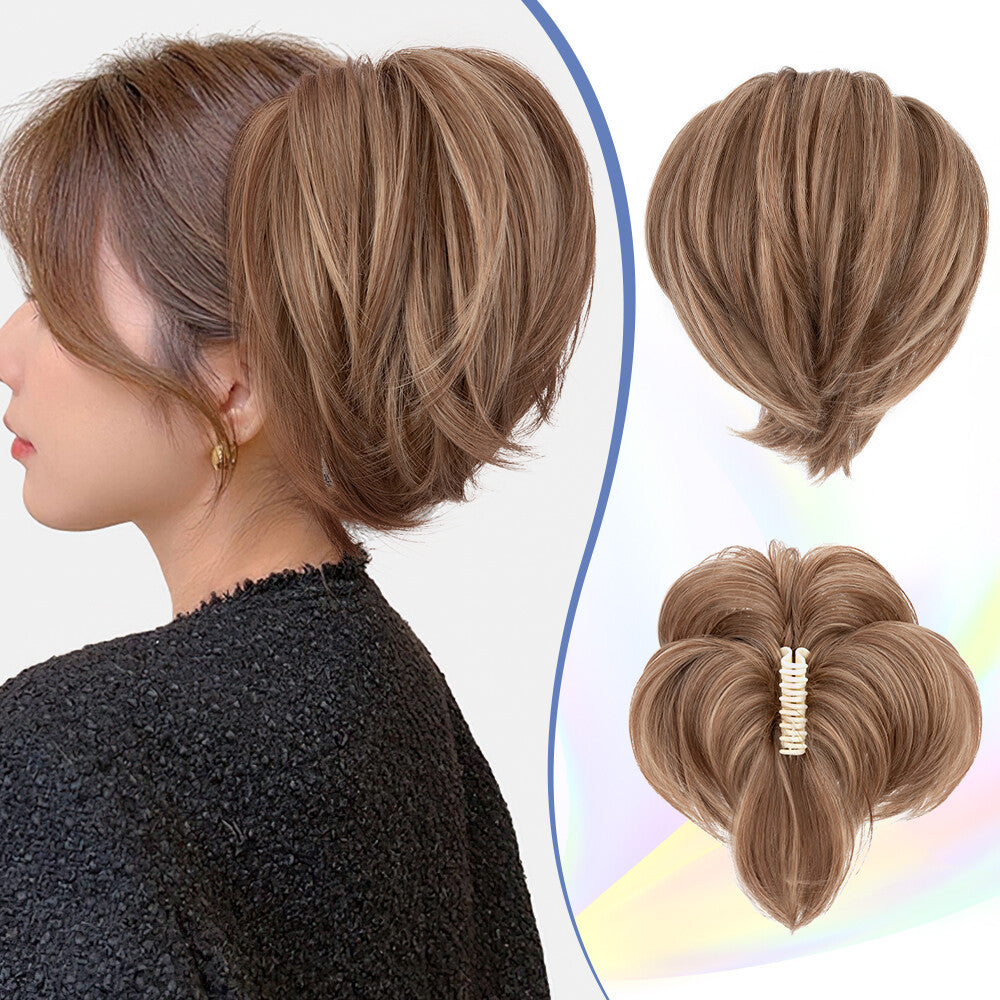 8-inch Short Claw Ponytail Hair Extension Clip for Messy Bun & Ponytail Styles