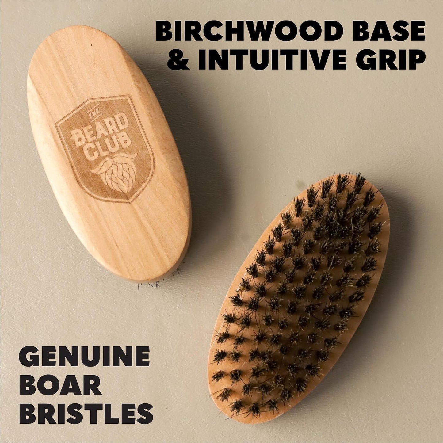 Beard Brush Men Boar Bristle Grooming Tool for Styling & Taming