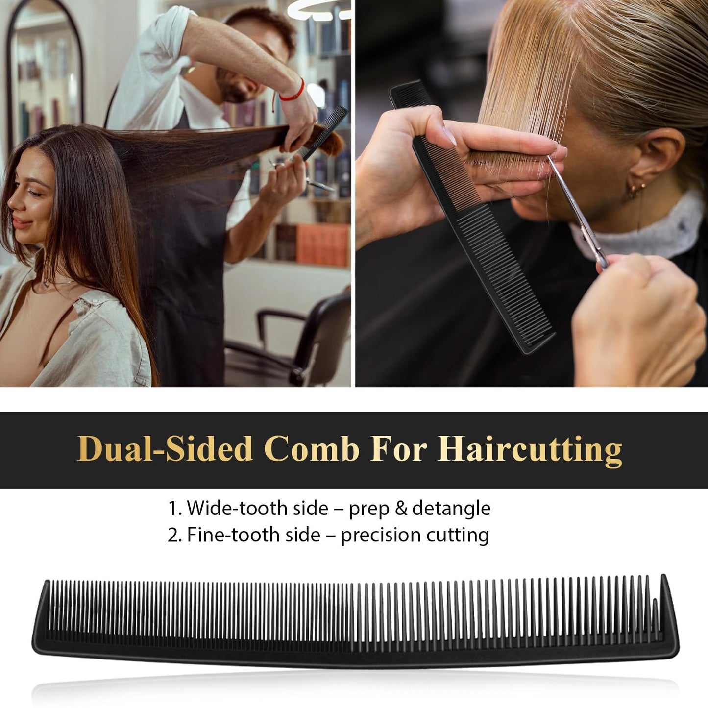 Hair Cutting Comb Set 14PCS Professional Barber Comb Kit for All Hair Types