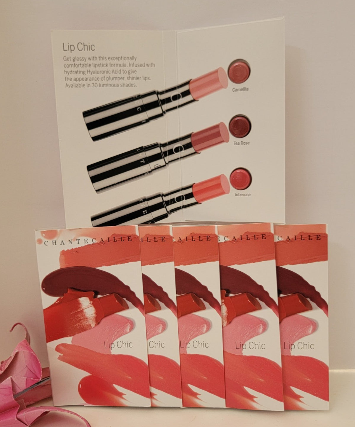 Set of 6 Lipstick Samples in Camellia, Tea Rose, Tuberose - Lip Chic